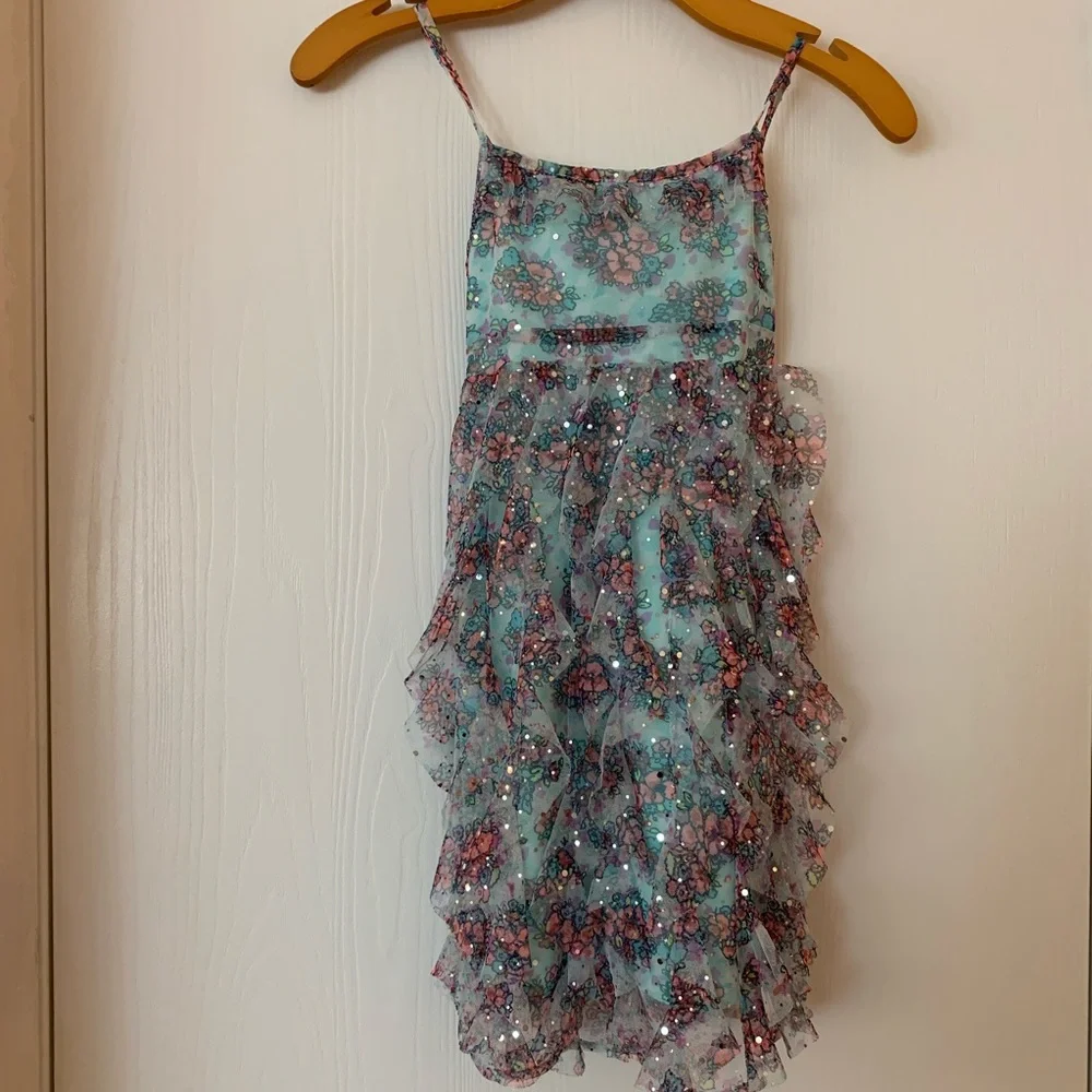 Justice ruffed dress size 7
